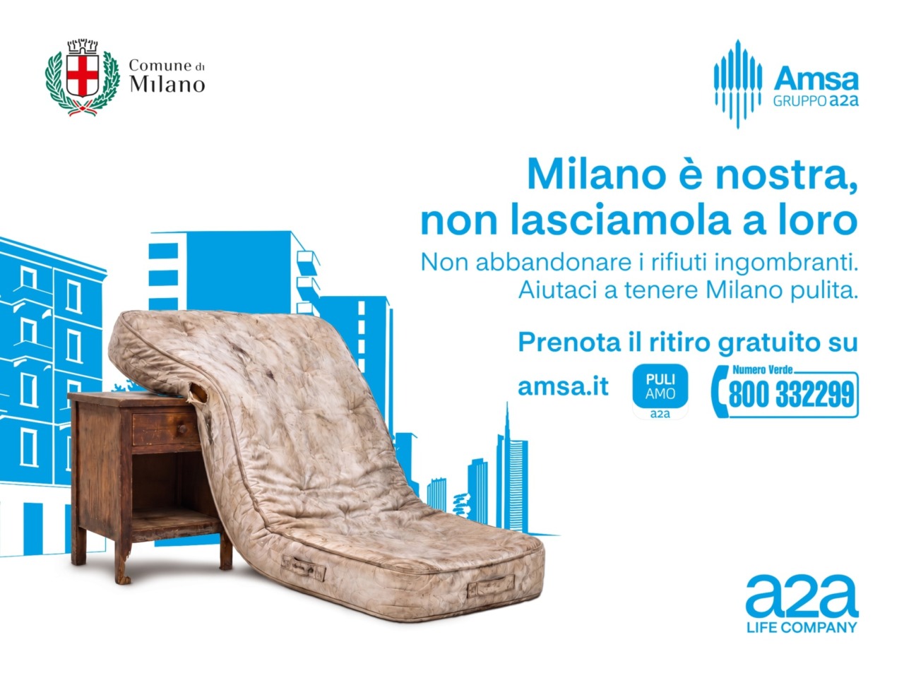 Rifiuti abusivi: Comune di Milano e Amsa lanciano la campagna contro gli scarichi impropri